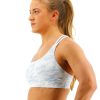 Women TYR Sport Sports Bras | Tyr Base Kinetic Women'S High Neck Sports Bra - Whiteout Camo