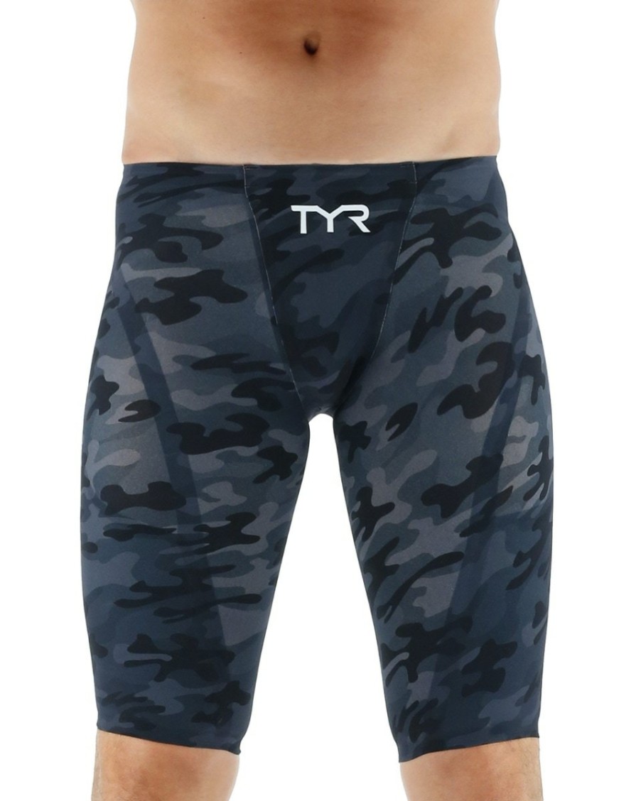 Men TYR Sport Technical Suits | Tyr Men'S Venzo High-Waist Jammer Swimsuit - Camo