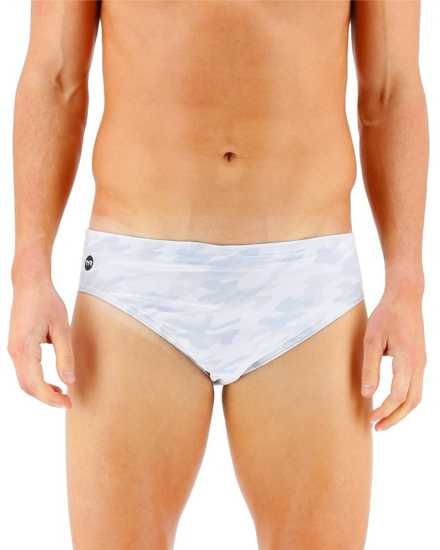 Men TYR Sport Training Suits | Tyr Durafast Elite® Men'S Brief Swimsuit - Whiteout Camo