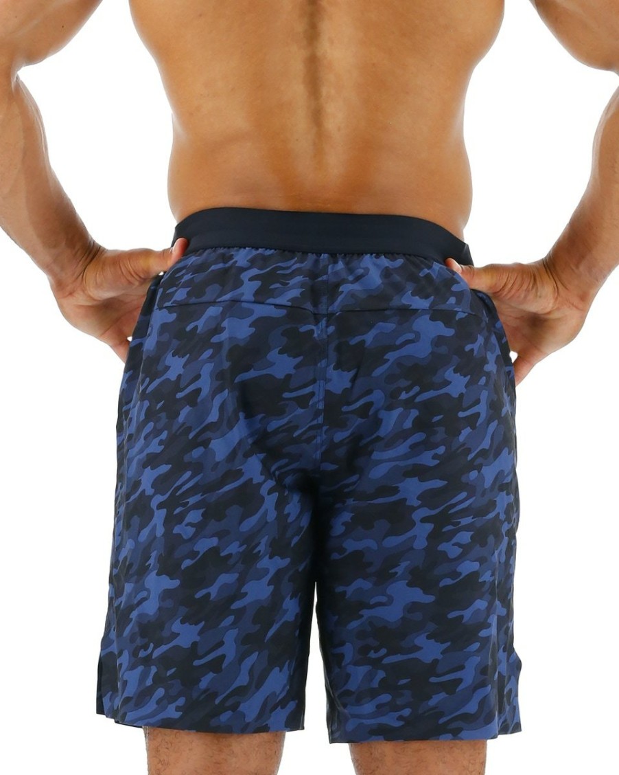 Men TYR Sport Shorts | Tyr Hydrosphere Men'S Lined 9" Unbroken Shorts - Midnight Camo