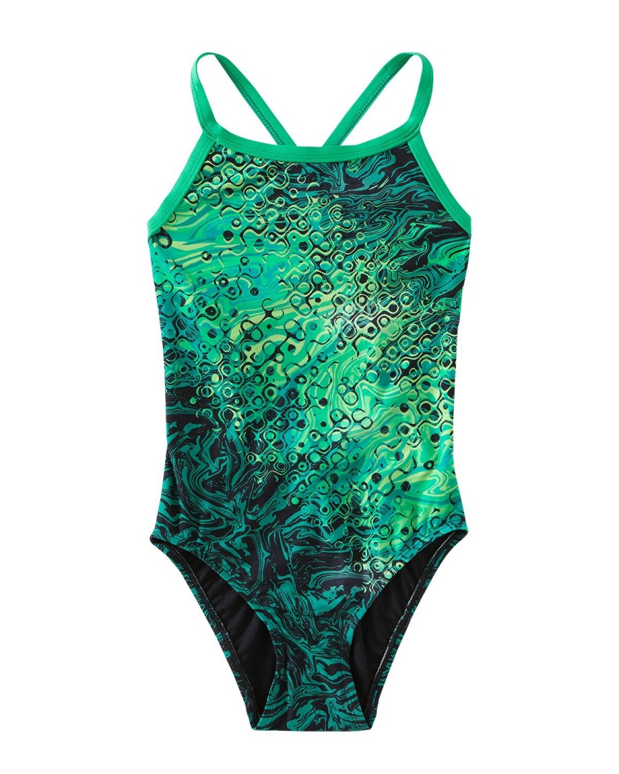 Kids TYR Sport Competition Swimwear | Tyr Durafast Elite® Girls' Diamondfit Swimsuit - Chroma