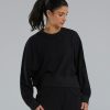 Women TYR Sport Hoodies & Sweatshirts|Shirts | Tyr Ultrasoft Women'S Midweight Terry Cropped Crew