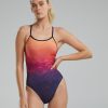 Women TYR Sport One Piece|Training Suits | Tyr Durafast Elite® Women'S Crosscut Tieback Swimsuit - Infrared