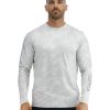 Men TYR Sport Beach & Board|Shirts | Tyr Sundefense Men'S Vented Long Sleeve Crew Shirt - Camohex