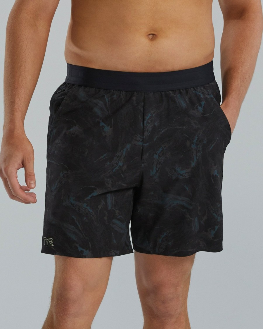 Men TYR Sport Shorts | Tyr Hydrosphere Men'S Unlined 7" Unbroken Shorts - Meteorite