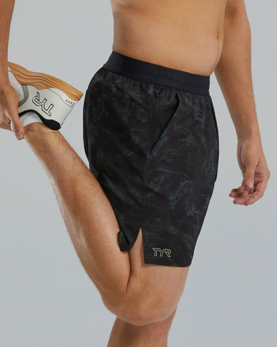 Men TYR Sport Shorts | Tyr Hydrosphere Men'S Unlined 7" Unbroken Shorts - Meteorite