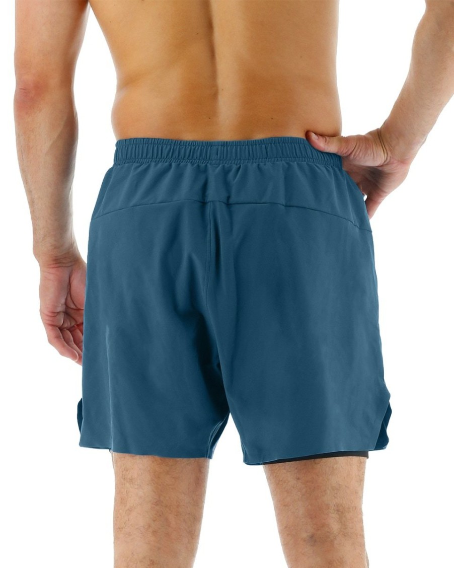 Men TYR Sport Shorts | Tyr Hydrosphere Men'S Lined 6" Momentum Shorts - Solid