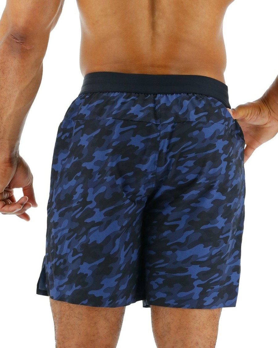 Men TYR Sport Shorts | Tyr Hydrosphere Men'S Lined 7" Unbroken Shorts - Midnight Camo