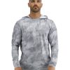 Men TYR Sport Hoodies & Sweatshirts | Tyr Sundefense Men'S Vented Hooded Shirt - Turbulent