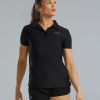 Women TYR Sport Shirts | Tyr Women'S Climadry Short Sleeve Polo- Solid