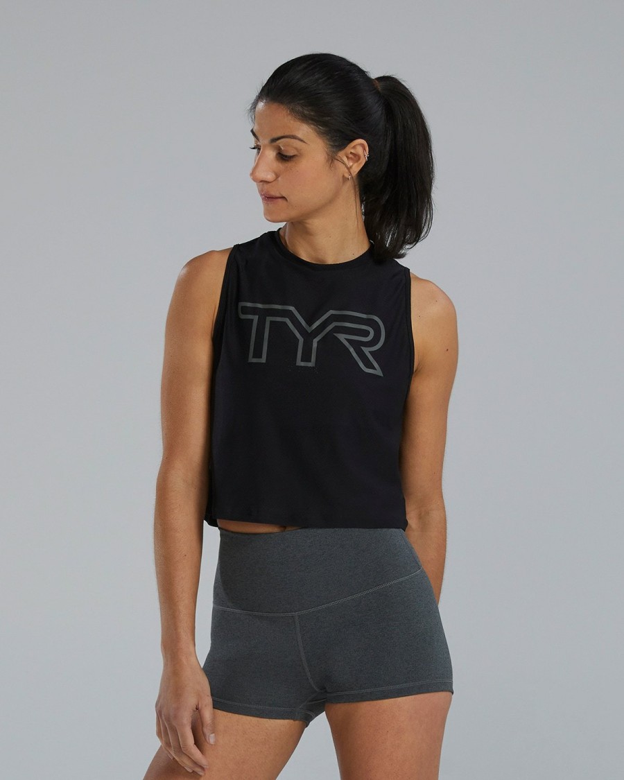 Women TYR Sport Shirts | Tyr Airtec Women'S Cropped Tank