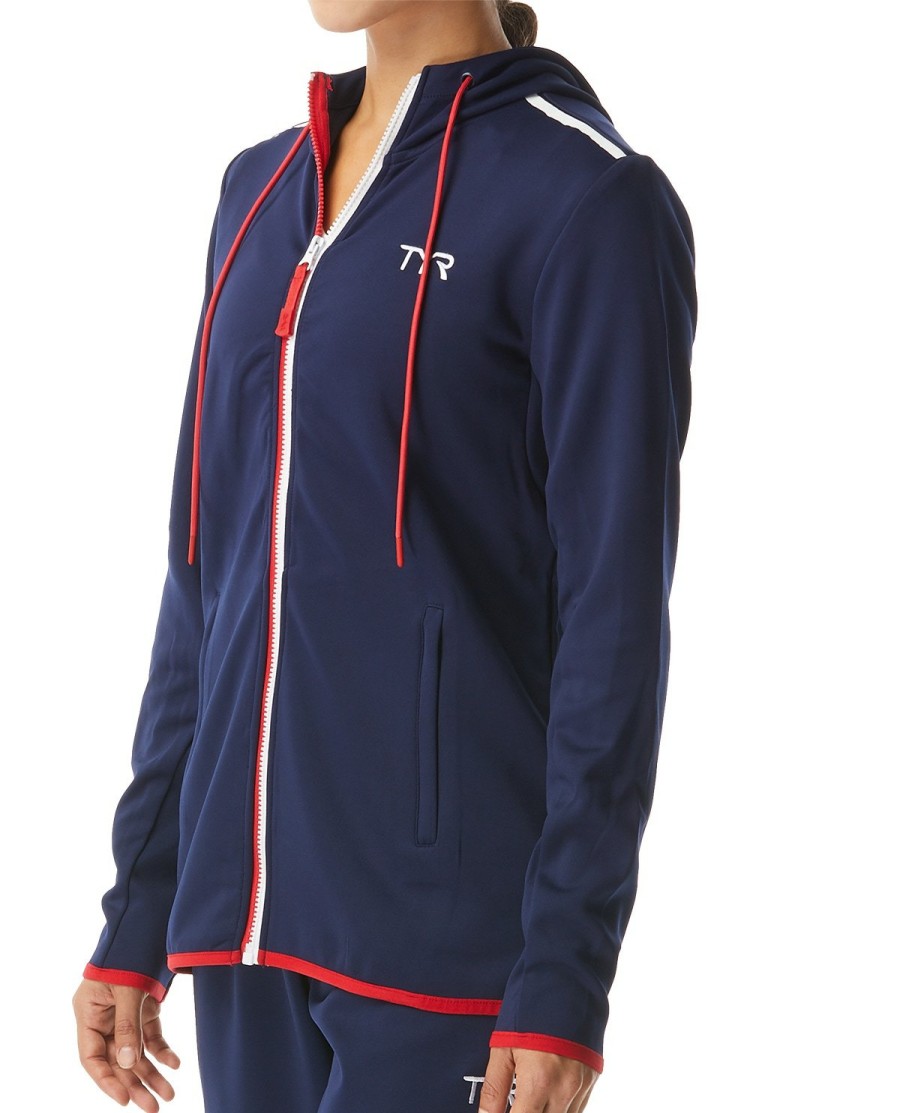 Women TYR Sport Hoodies & Sweatshirts | Tyr Women'S Alliance Podium Full Zip Hoodie