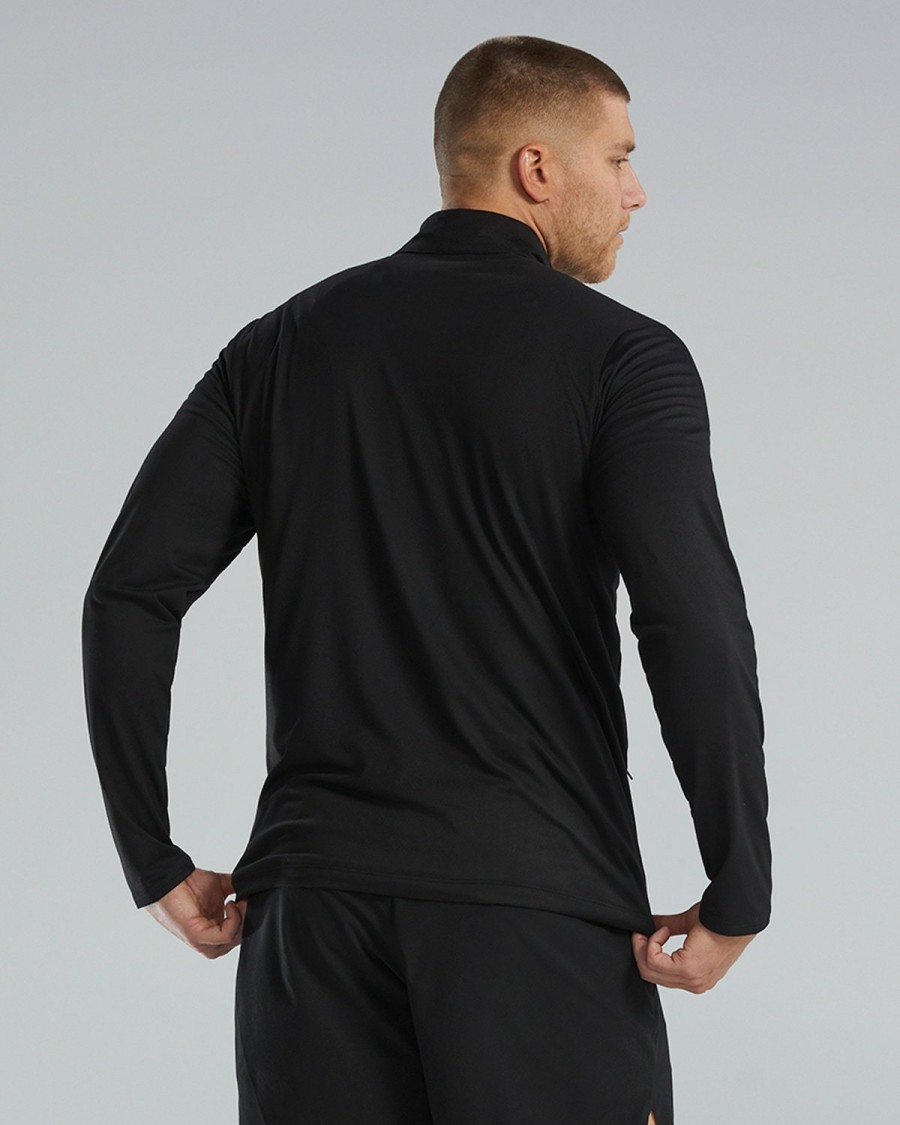 Men TYR Sport Shirts | Tyr Men'S Sls Long Sleeve1 4 Zip- Solid