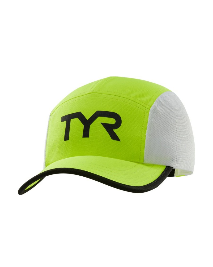 Men|Women TYR Sport Hats & Headwear | Tyr Pace Running Cap - Attak Yellow Logo