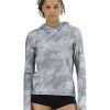 Women TYR Sport Hoodies & Sweatshirts | Tyr Sundefense Women'S Vented Hooded Shirt - Turbulent