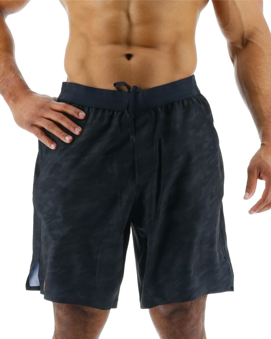 Men TYR Sport Shorts | Tyr Hydrosphere Men'S Lined 7" Unbroken Shorts - Blackout Camo