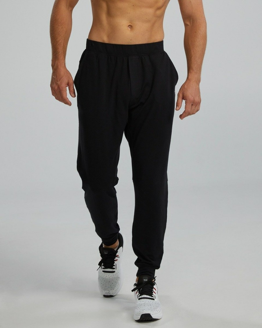 Men TYR Sport Pants | Tyr Ultrasoft Men'S Midweight Terry A.M. Joggers - Solid / Heather