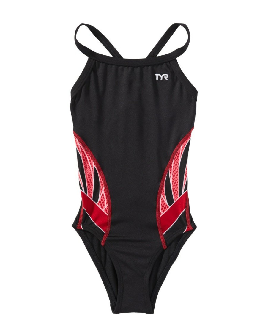 Kids TYR Sport Competition Swimwear | Tyr Durafast Elite® Girls' Diamondfit Swimsuit - Splice