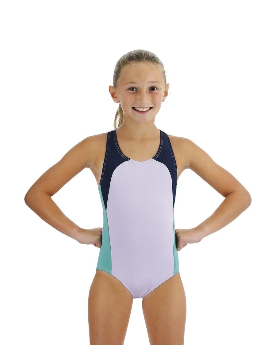 Kids TYR Sport Recreational Swimwear | Tyr Durafast Elite® Girls' Ella Maxfit Swimsuit - Solid Splice