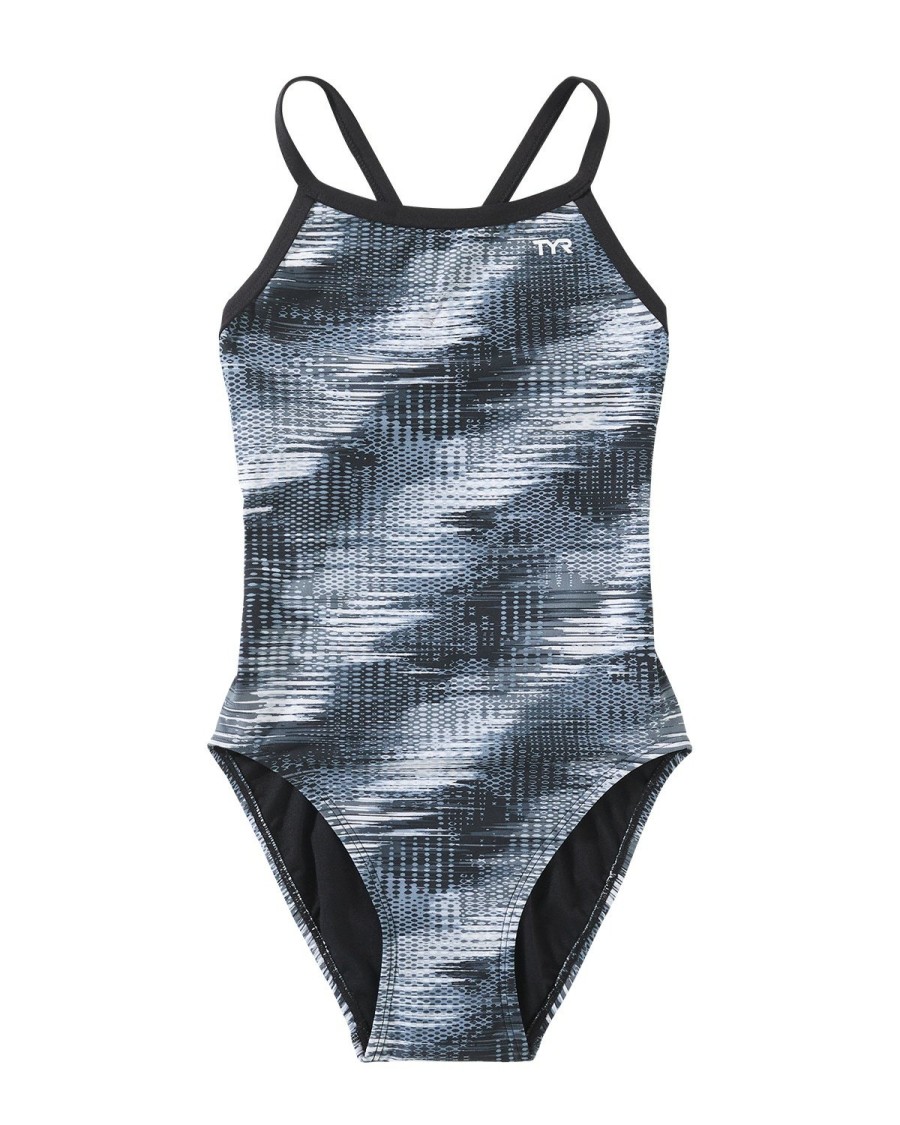 Kids TYR Sport Competition Swimwear | Tyr Durafast Elite® Girls' Diamondfit Swimsuit - Surge