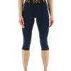 Women TYR Sport Leggings | Tyr Base Kinetic Women'S Mid-Rise Logo 18" Leggings - Solid