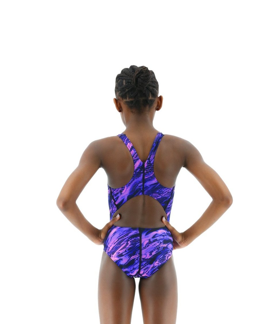 Kids TYR Sport Competition Swimwear | Tyr Durafast Lite® Girls' Maxfit Swimsuit - Cadence