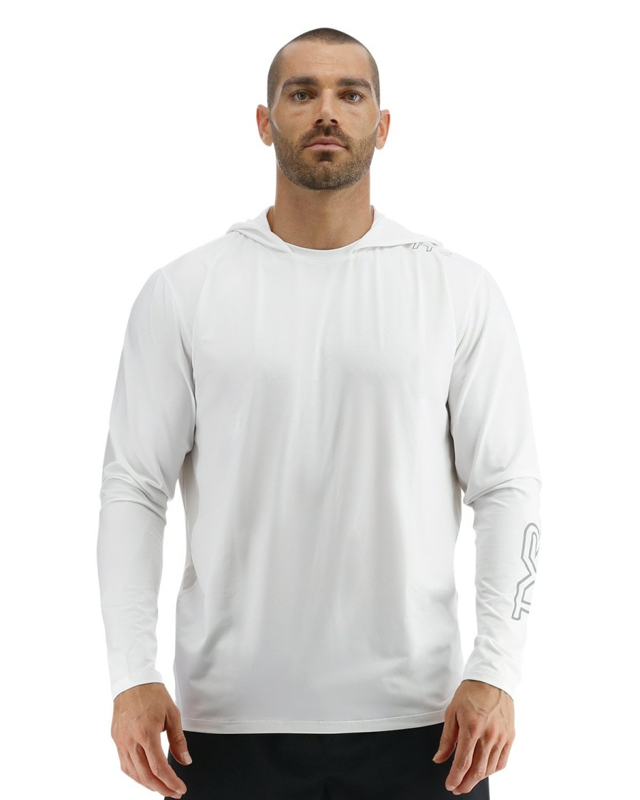 Men TYR Sport Hoodies & Sweatshirts|Shirts | Tyr Sundefense Men'S Vented Hooded Shirt - Solid