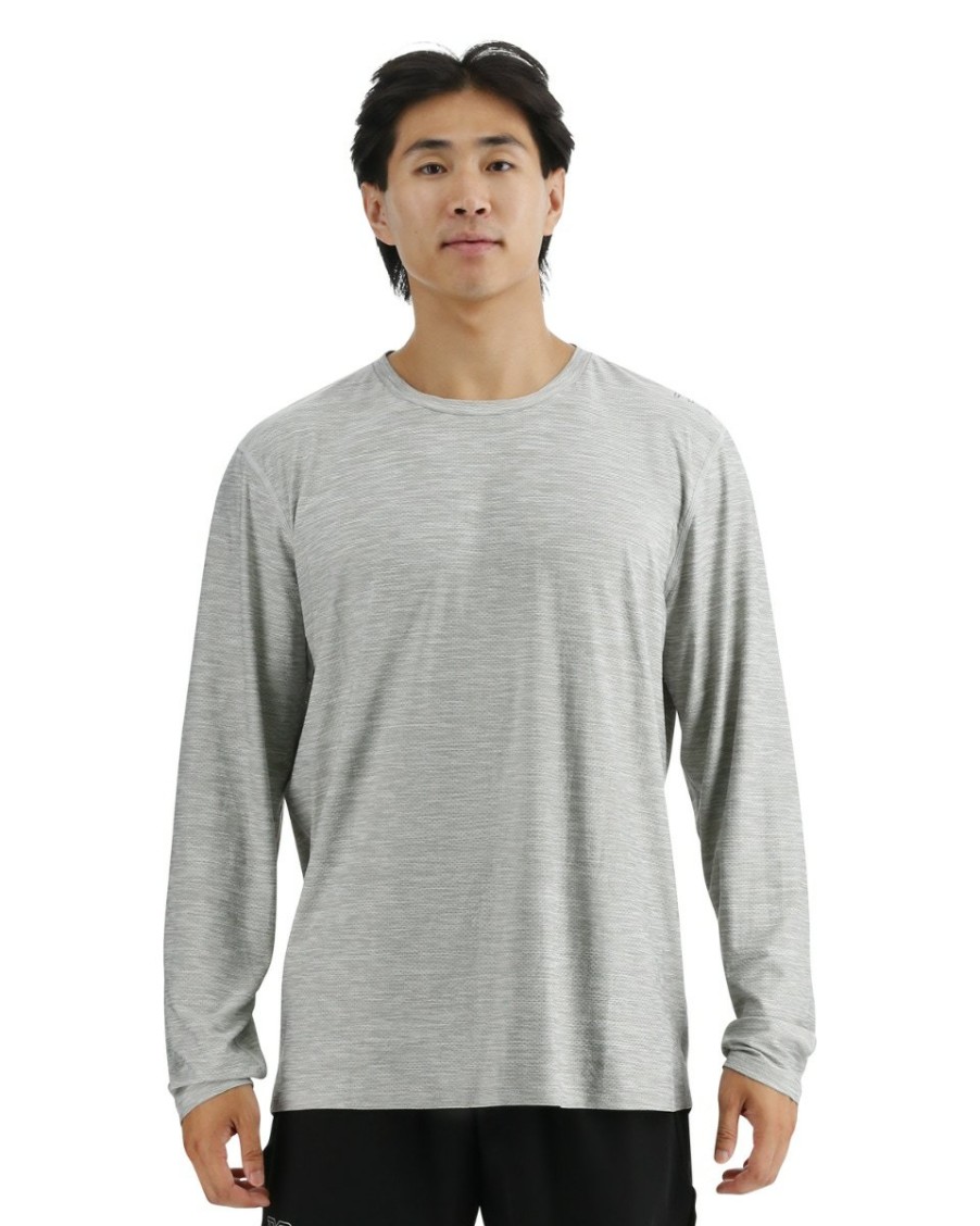 Men TYR Sport Shirts | Tyr Airtec Men'S Long Sleeve Tee - Solid