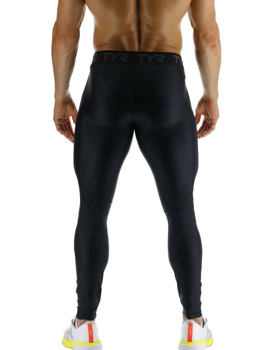 Men TYR Sport Compression | Tyr Men'S Full Length Compression Leggings - Solid