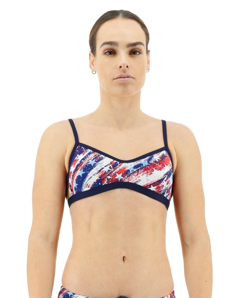 Women TYR Sport Training Suits|Two Piece | Tyr Durafast One® Women'S Mojave Tieback Top - Homeland