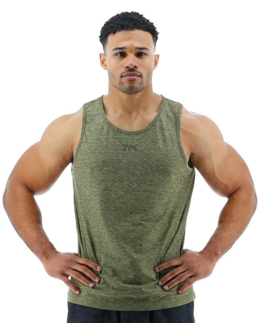 Men TYR Sport Shirts | Tyr Airtec Men'S Tank - Solid