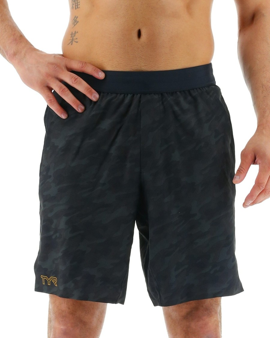 Men TYR Sport Shorts | Tyr Hydrosphere Men'S Unlined 7" Unbroken Shorts - Blackout Camo