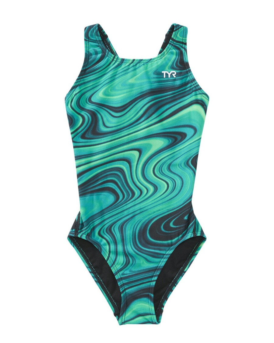 Kids TYR Sport Competition Swimwear | Tyr Durafast Elite® Girls' Maxfit Swimsuit - Vitality