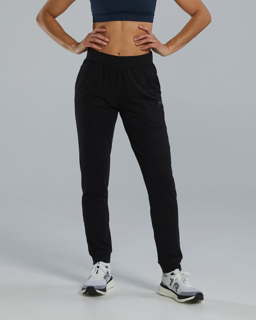 Women TYR Sport Pants | Tyr Ultrasoft Women'S Midweight Terry A.M. Joggers - Solid / Heather