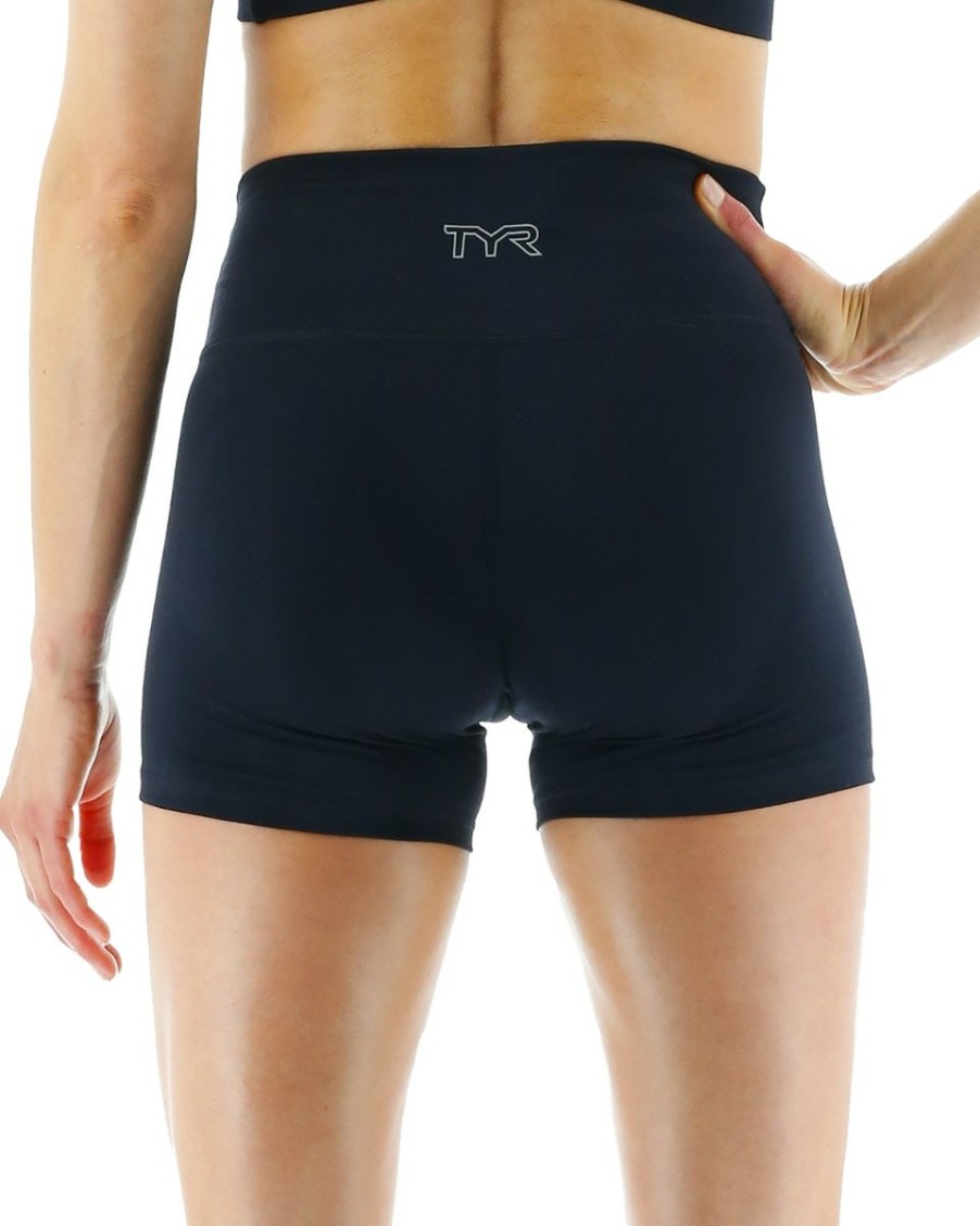 Women TYR Sport Shorts | Tyr Base Kinetic Women'S High-Rise 3.25" Shorts - Solid