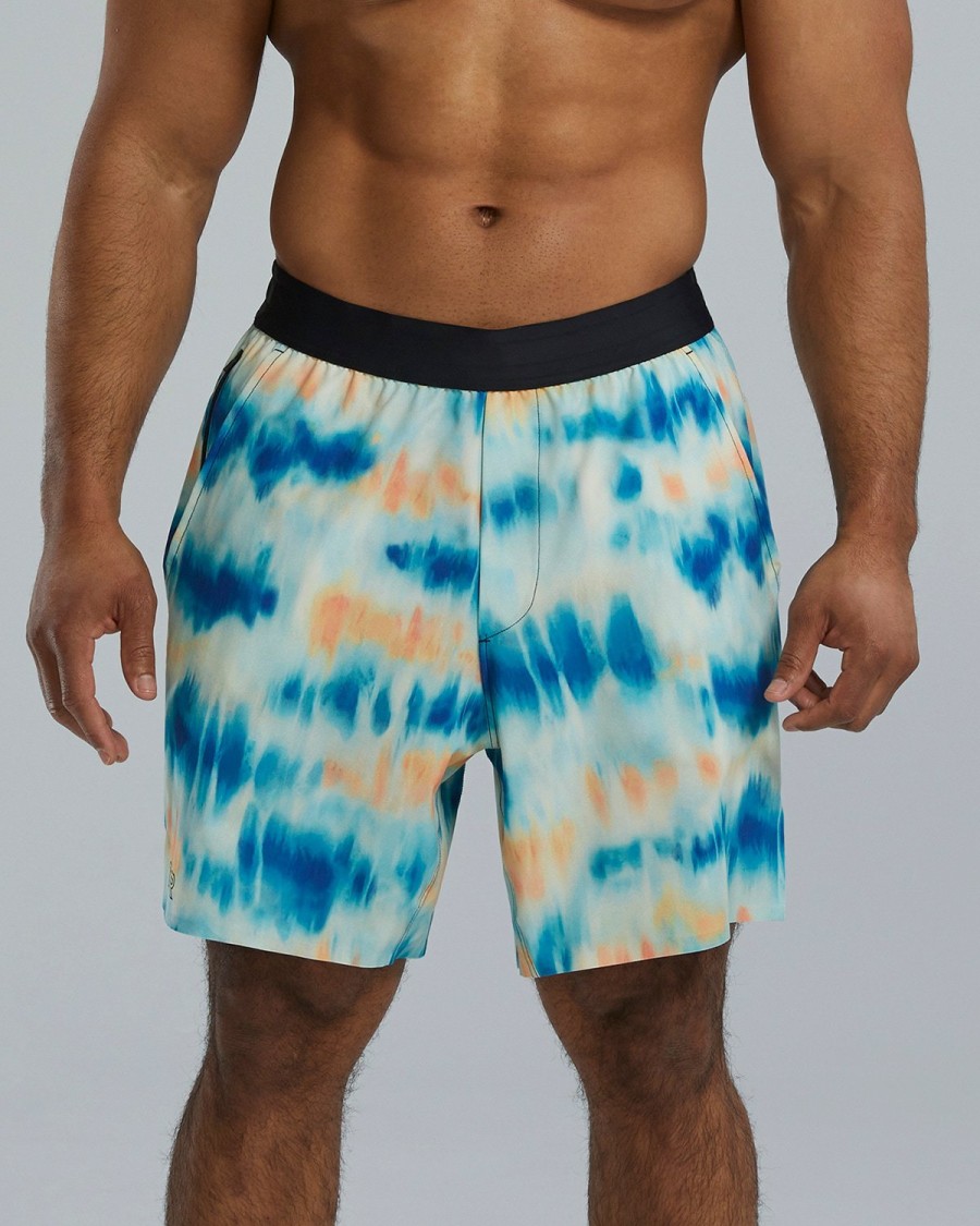 Men TYR Sport Shorts | Tyr Hydrosphere Men'S Unbroken Lined 7" Unbroken Shorts - Spectrik