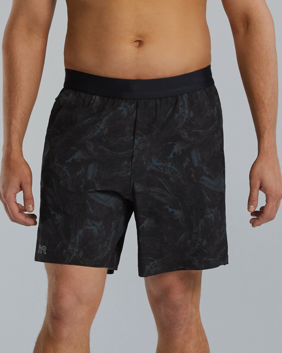 Men TYR Sport Shorts | Tyr Hydrosphere Men'S Lined 7" Unbroken Shorts - Meteorite