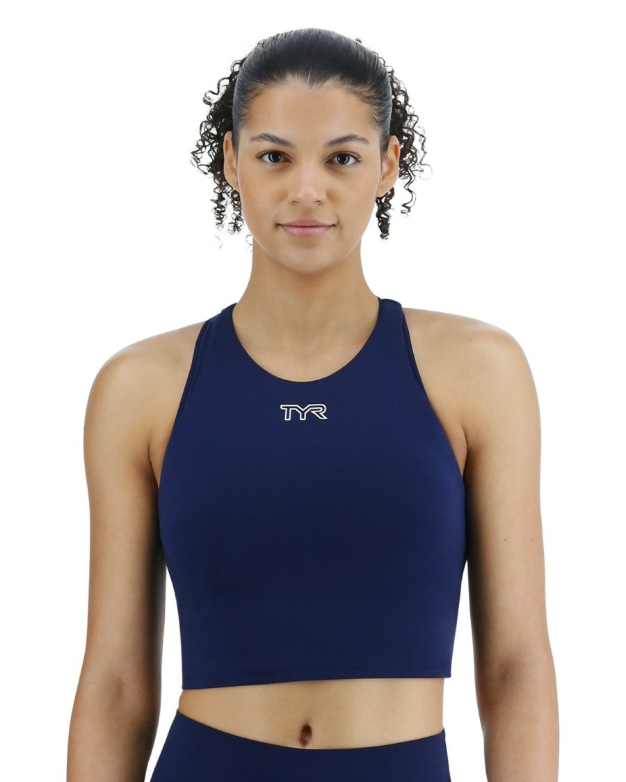 Women TYR Sport Sports Bras | Tyr Joule Elite Women'S High Neck Sports Bra - Solid