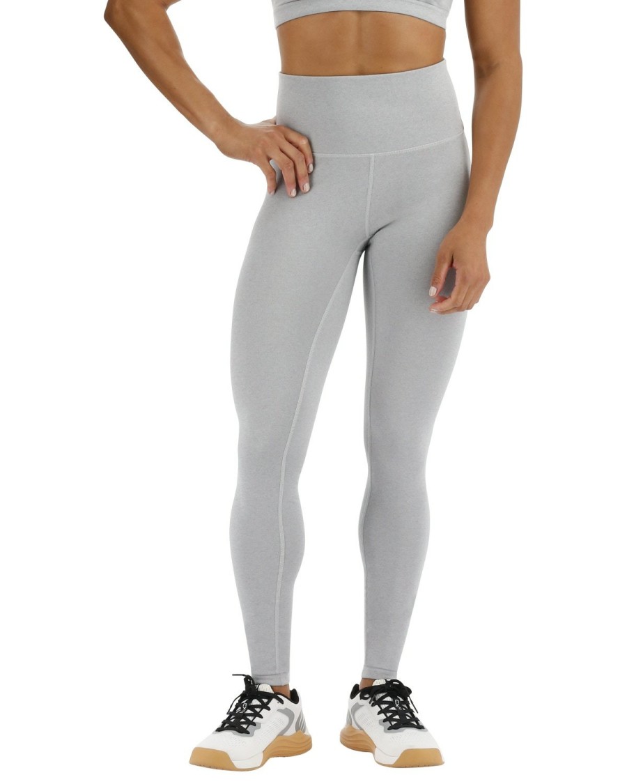 Women TYR Sport Leggings | Tyr Base Kinetic Women'S High-Rise 28" Leggings - Heather