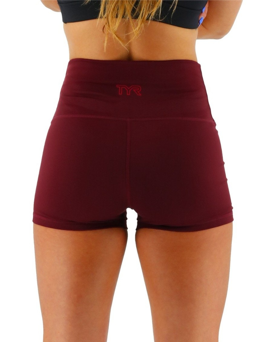 Women TYR Sport Shorts | Tyr Base Kinetic Women'S 2" High-Rise Short - Solid