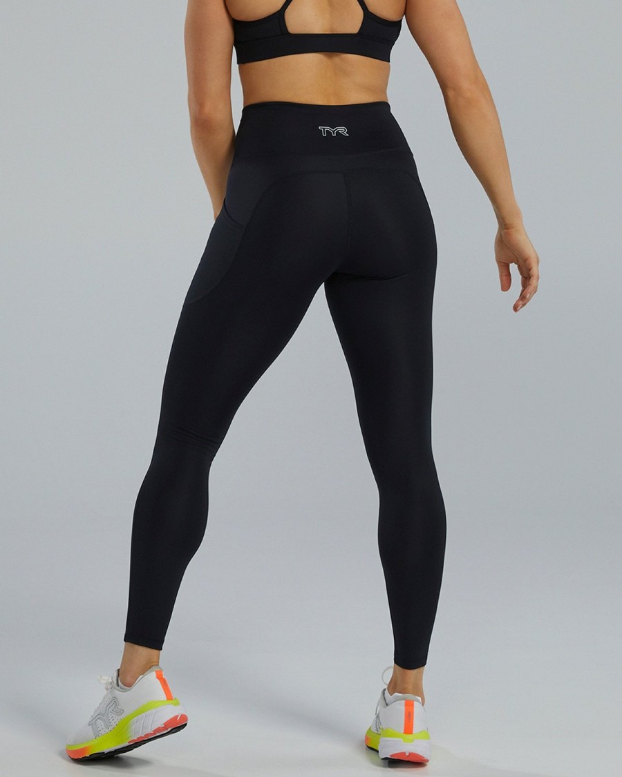 Women TYR Sport Leggings | Tyr Base Kinetic Women'S High-Rise 28" Pocket Leggings - Solid