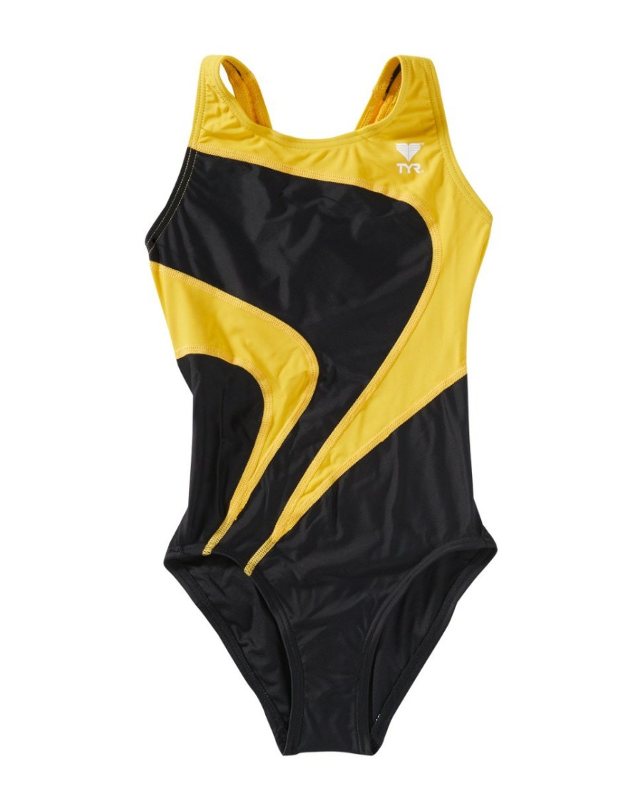 Kids TYR Sport Competition Swimwear | Tyreco Girls' Maxfit Swimsuit - T-Splice