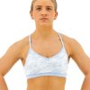 Women TYR Sport Sports Bras | Tyr Base Kinetic Women'S V-Neck Sports Bra - Whiteout Camo