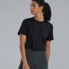 Women TYR Sport Shirts | Tyr Climadry Women'S Cropped Tech Tee