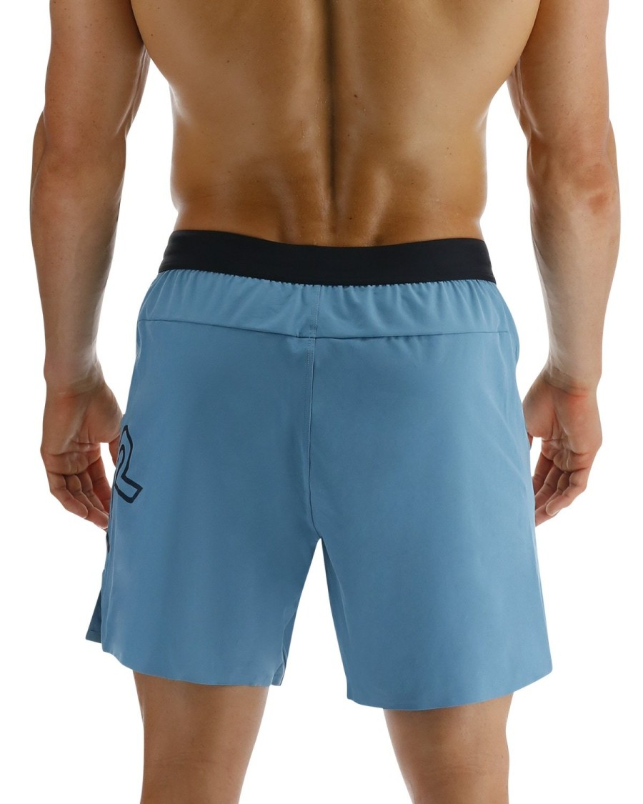 Men TYR Sport Shorts | Tyr Hydrosphere Men'S Lined 9" Unbroken Big Logo Shorts - Solid