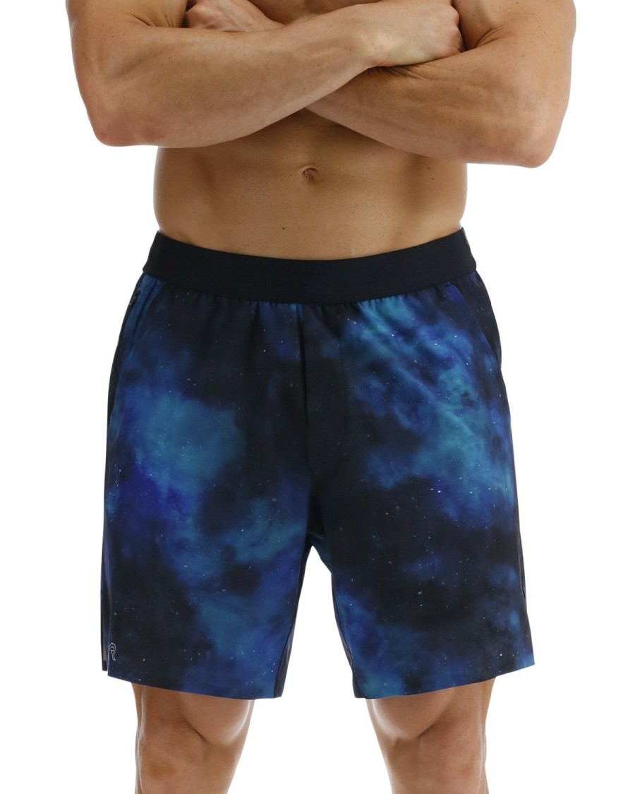 Men TYR Sport Shorts | Tyr Hydrosphere Men'S Unlined 7" Unbroken Shorts - Cosmic Night