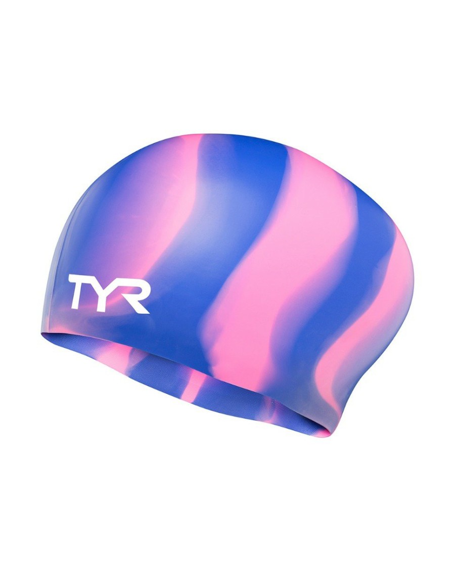 Men|Women TYR Sport Swim Caps|Swim Accessories | Tyr Adult Silicone Long Hair Wrinkle-Free Swim Cap