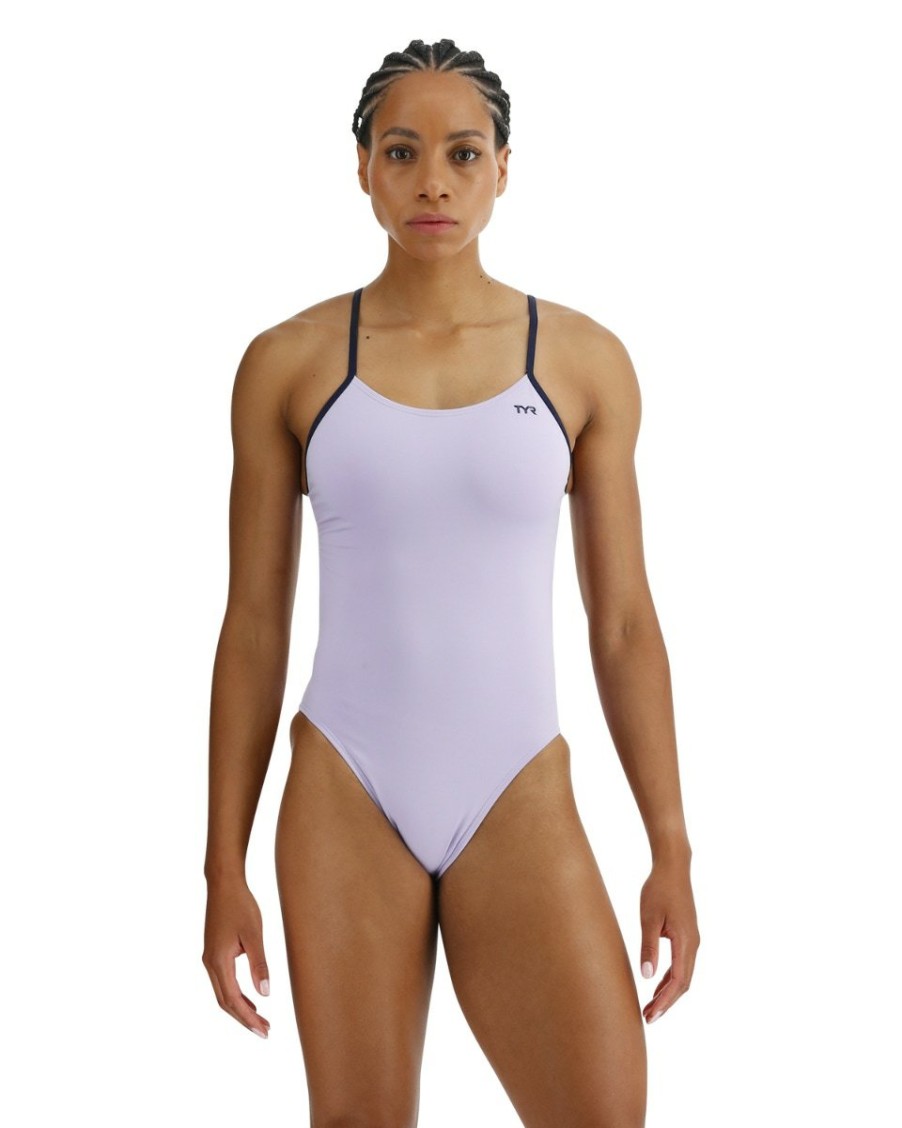 Women TYR Sport Training Suits|One Piece | Tyr Women'S Durafast Elite Ss Solid Cutoutfit Swimsuit