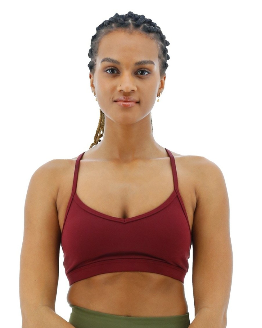 Women TYR Sport Sports Bras | Tyr Base Kinetic Women'S V-Neck Sports Bra - Solid