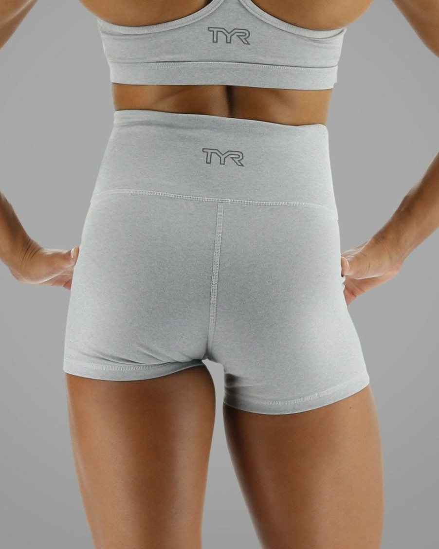 Women TYR Sport Shorts | Tyr Base Kinetic Women'S High-Rise 2" Shorts - Heather